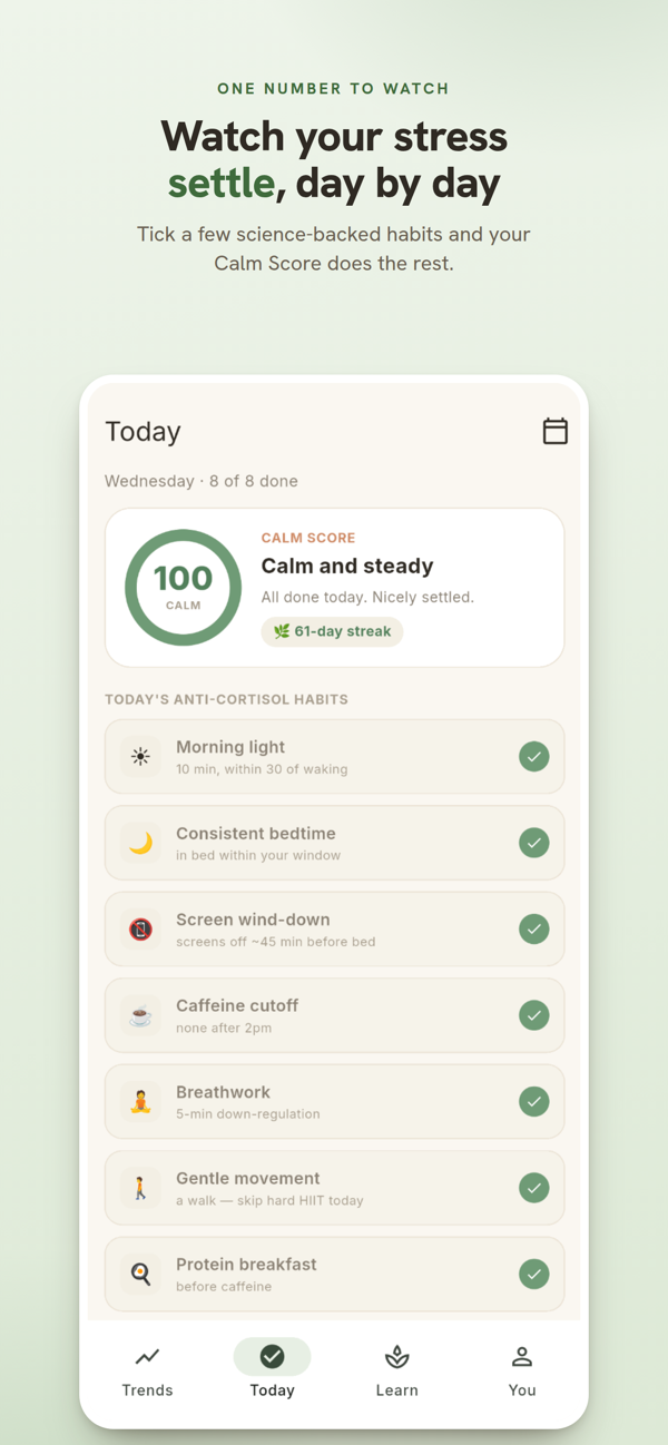 Cortisol Calmer App Store card